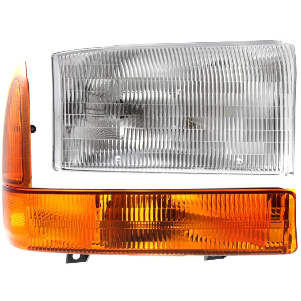 Premium Headlight Kit For 99-2001 Ford F-250 Super Duty F-550 Super Duty Right 2Pc Elite